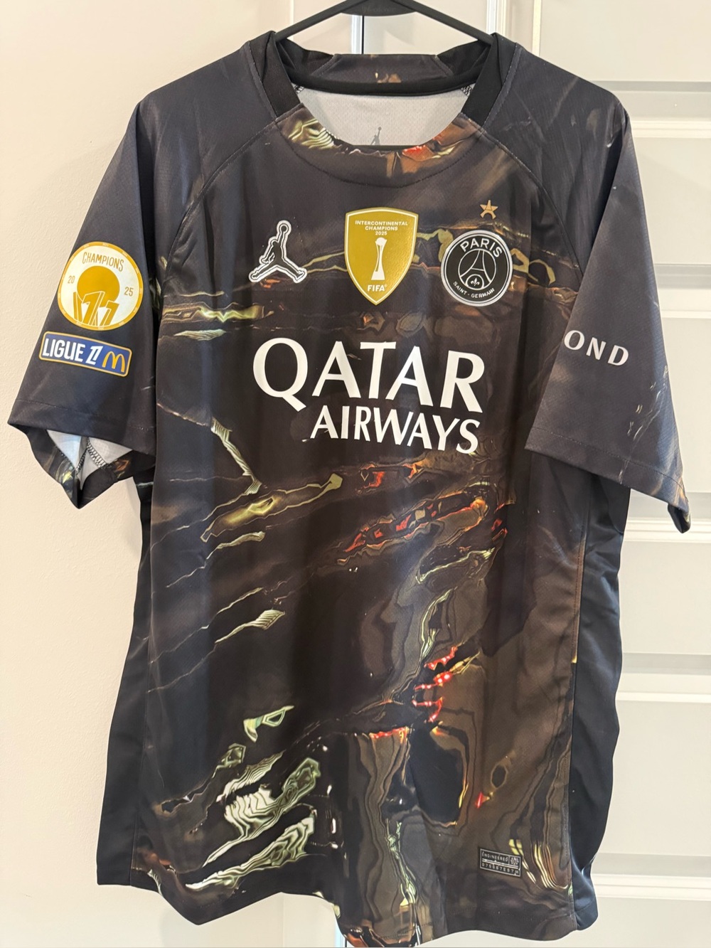 25-26 PSG Jordan Night Edition Kvaratskhelia Labubu Print Fans Soccer jersey XXL
